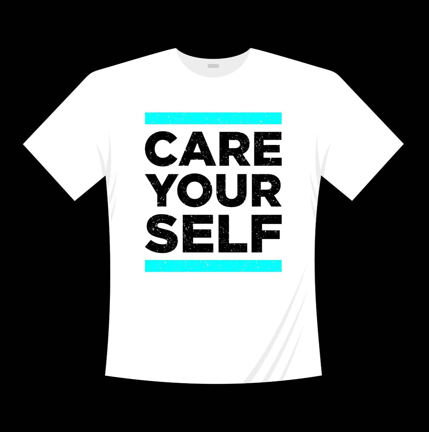 care your self typography printed t shirts