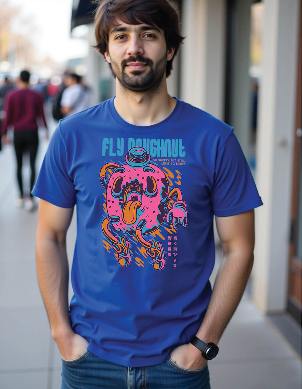 Thumbnail: Haze Pulse Standard Fit Tee with Misty Beat Graphic Design Art