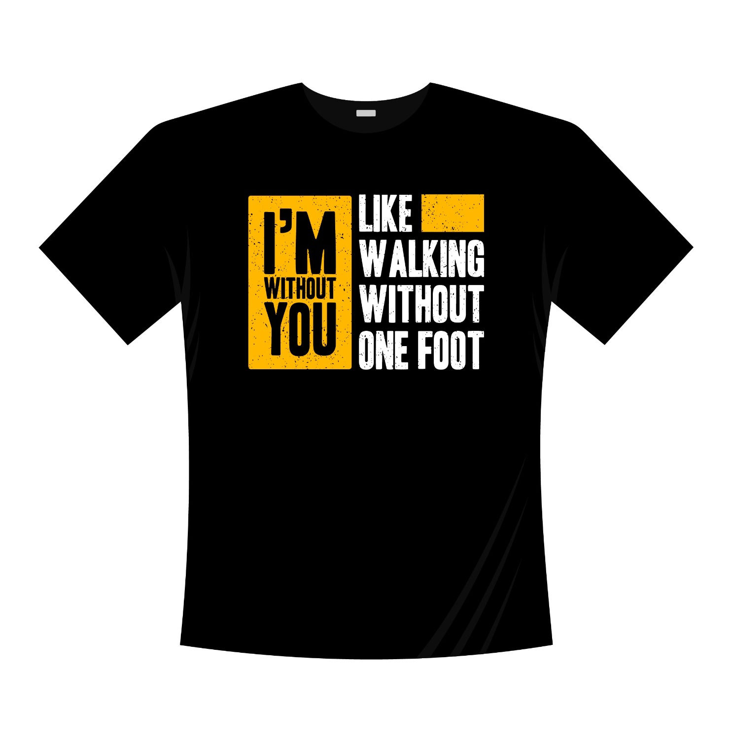 im without you typography printed t shirts