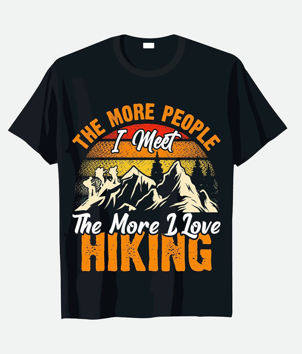 Thumbnail: the more people i meet the more i love hiking graphic printed t shirts