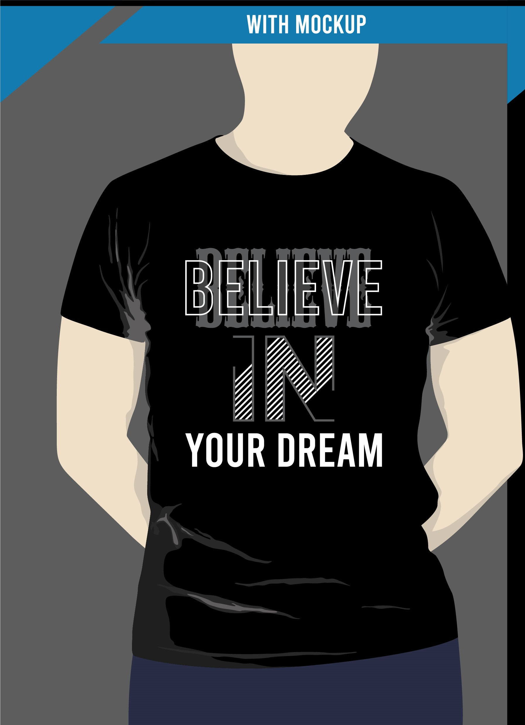 believe in your dream typography printed t shirts