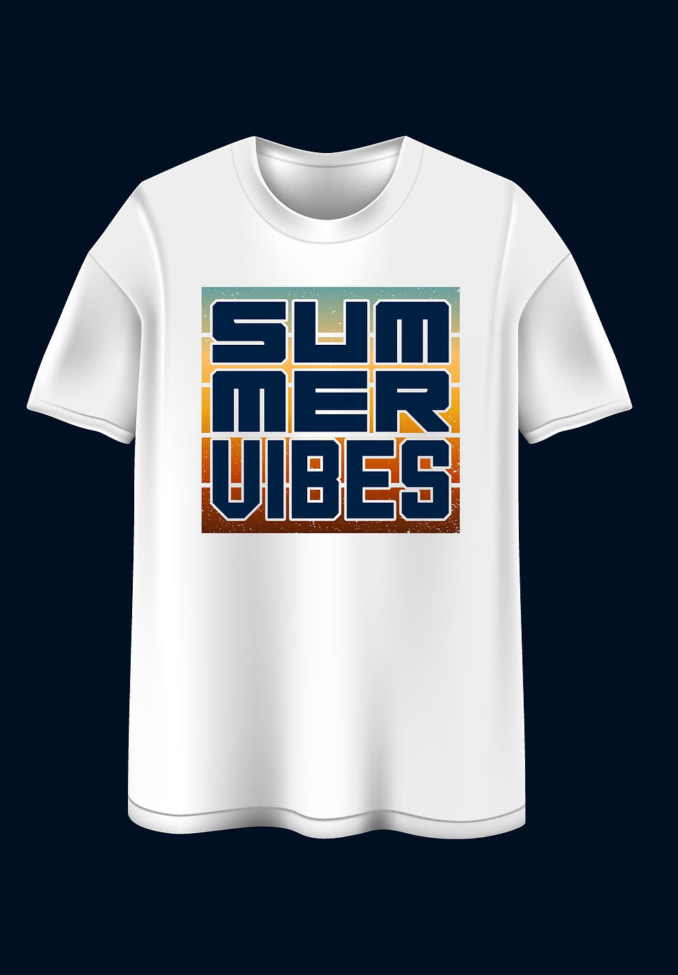 Summer vibes typography printed t shirts