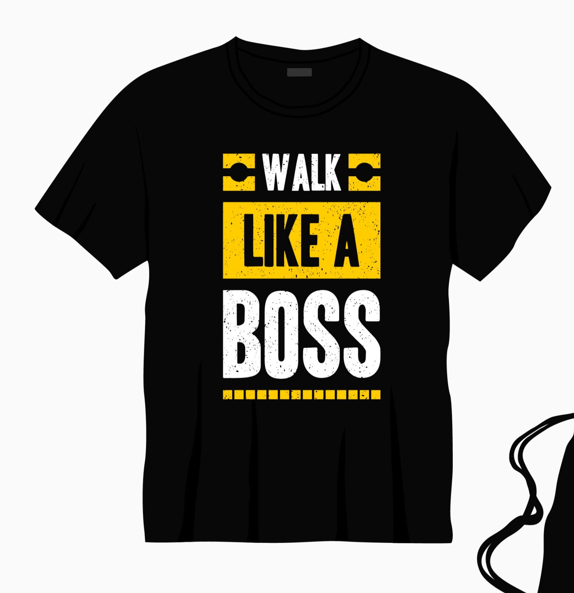 walk like a boss typography printed t shirts