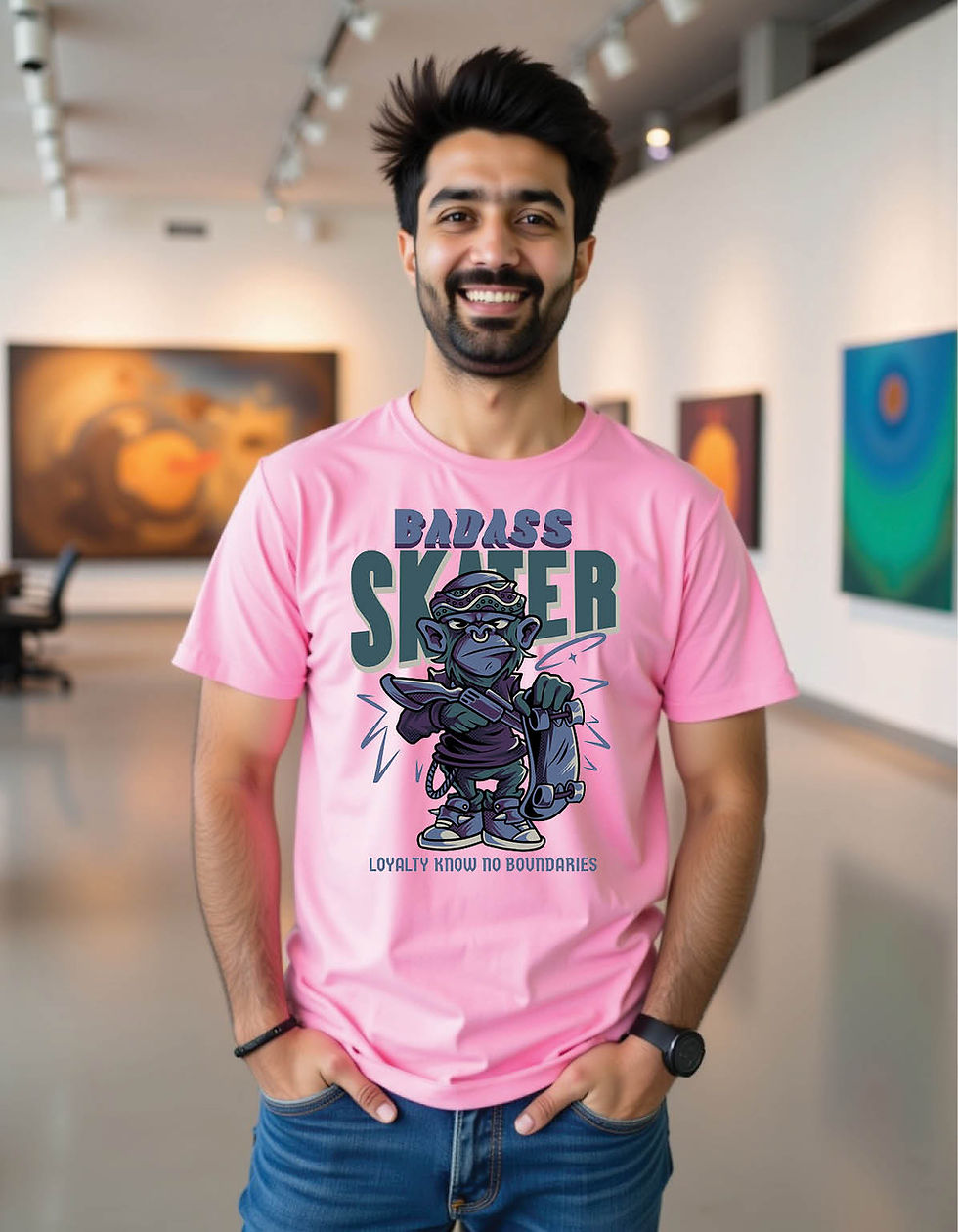 Dream Loop Graphic Tee in Regular Fit with Endless City Art Vibes