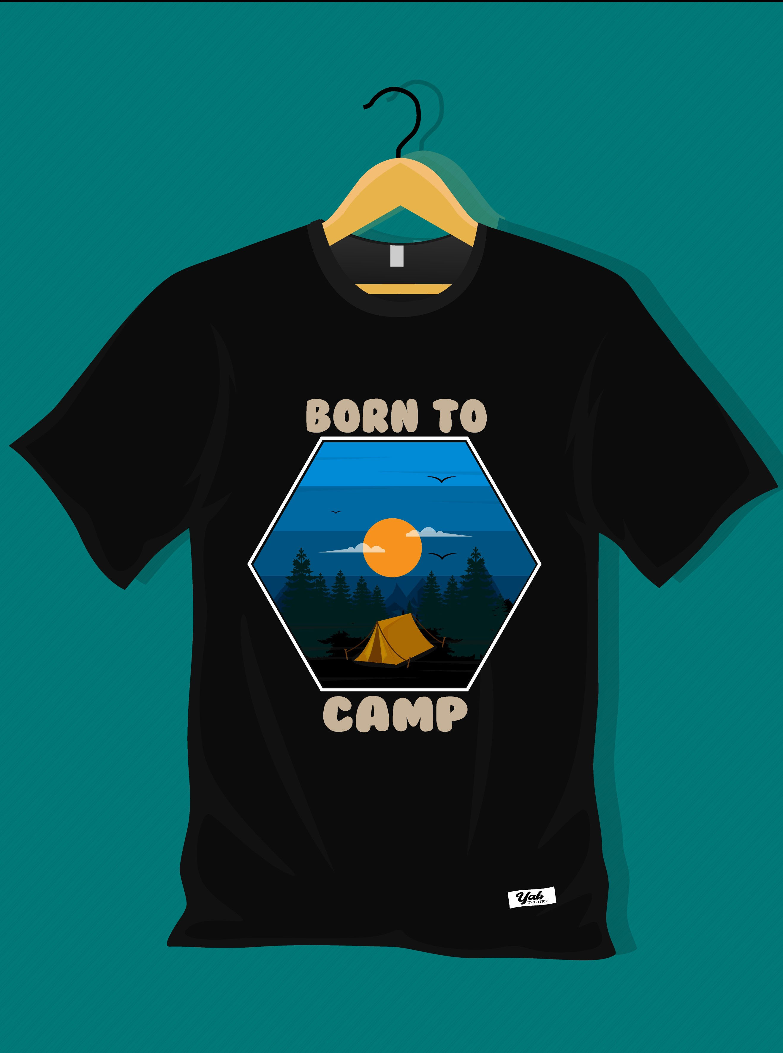born to camp camping vintage graphic t shirt