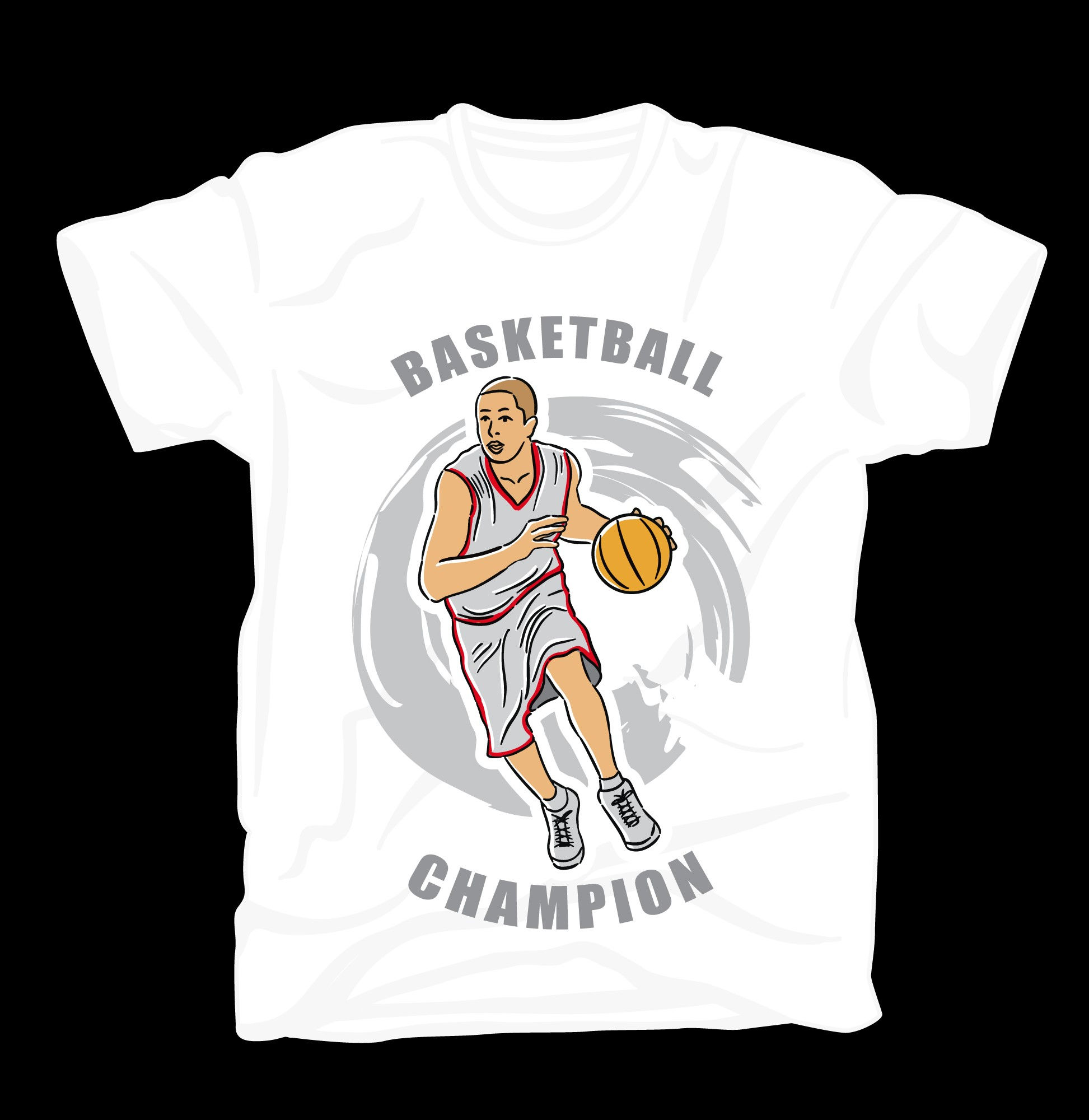 Basketball champion typography t shirt
