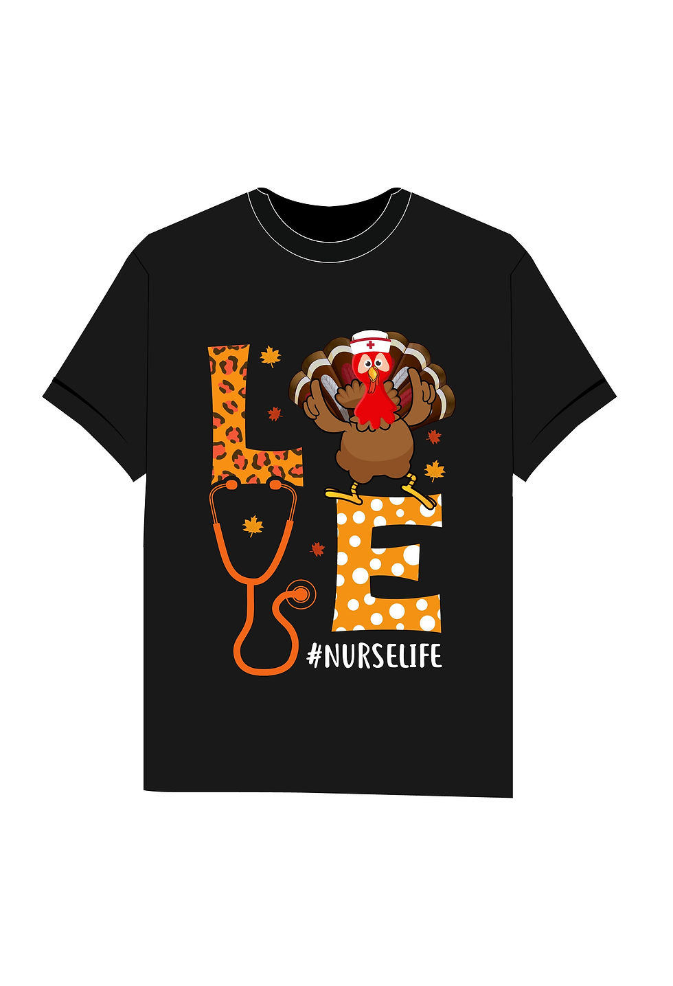 Thumbnail: L E nurse life graphic printed t shirts.