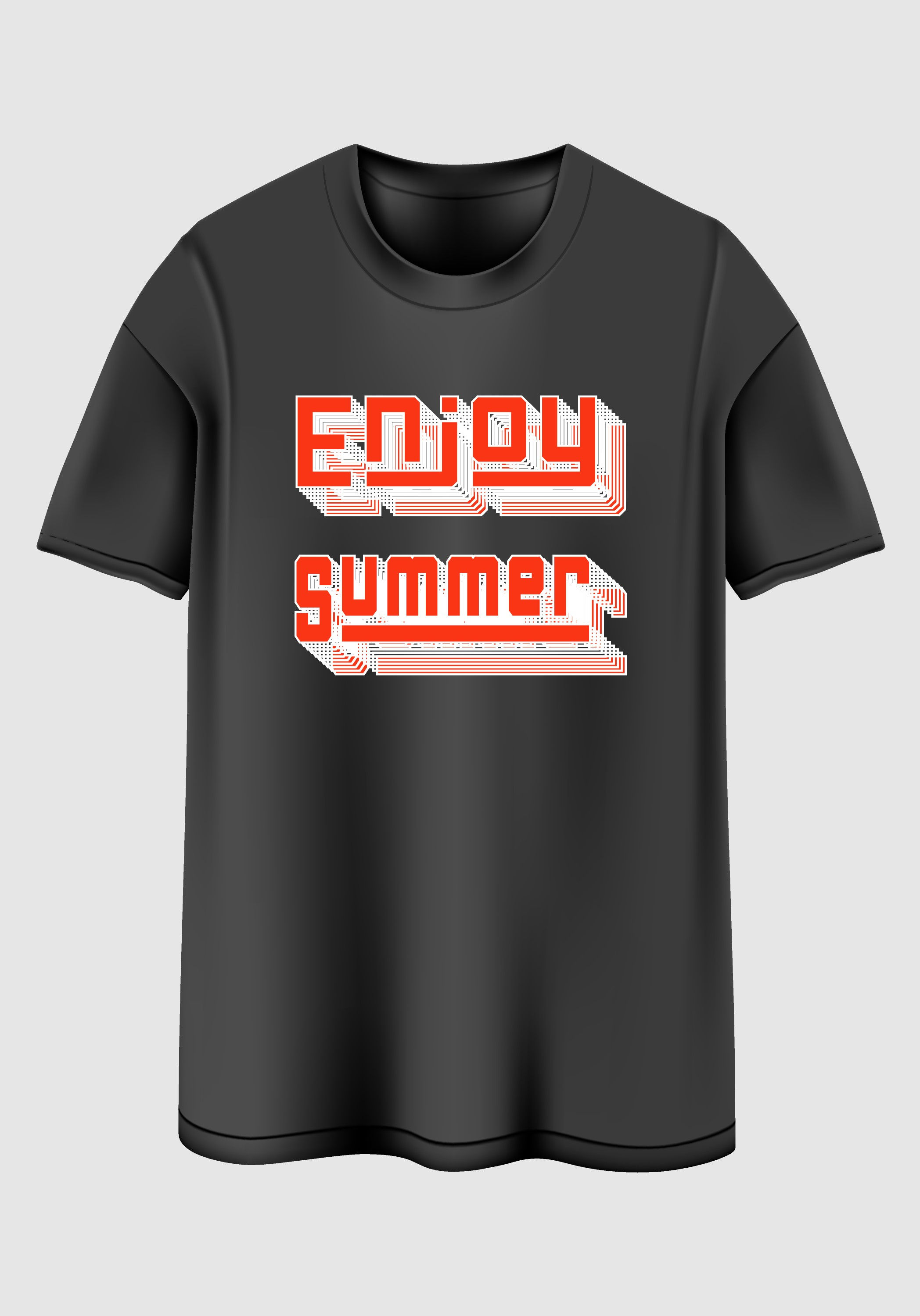 Enjoy summer typography printed t shirts