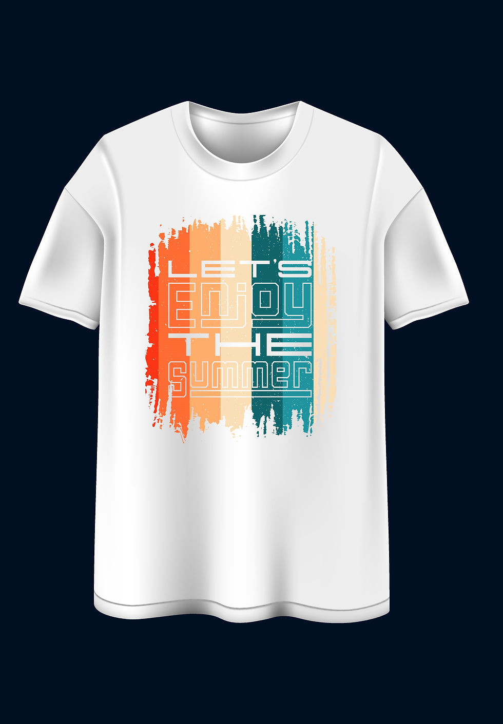 Let's enjoy the summer typography printed tshirts