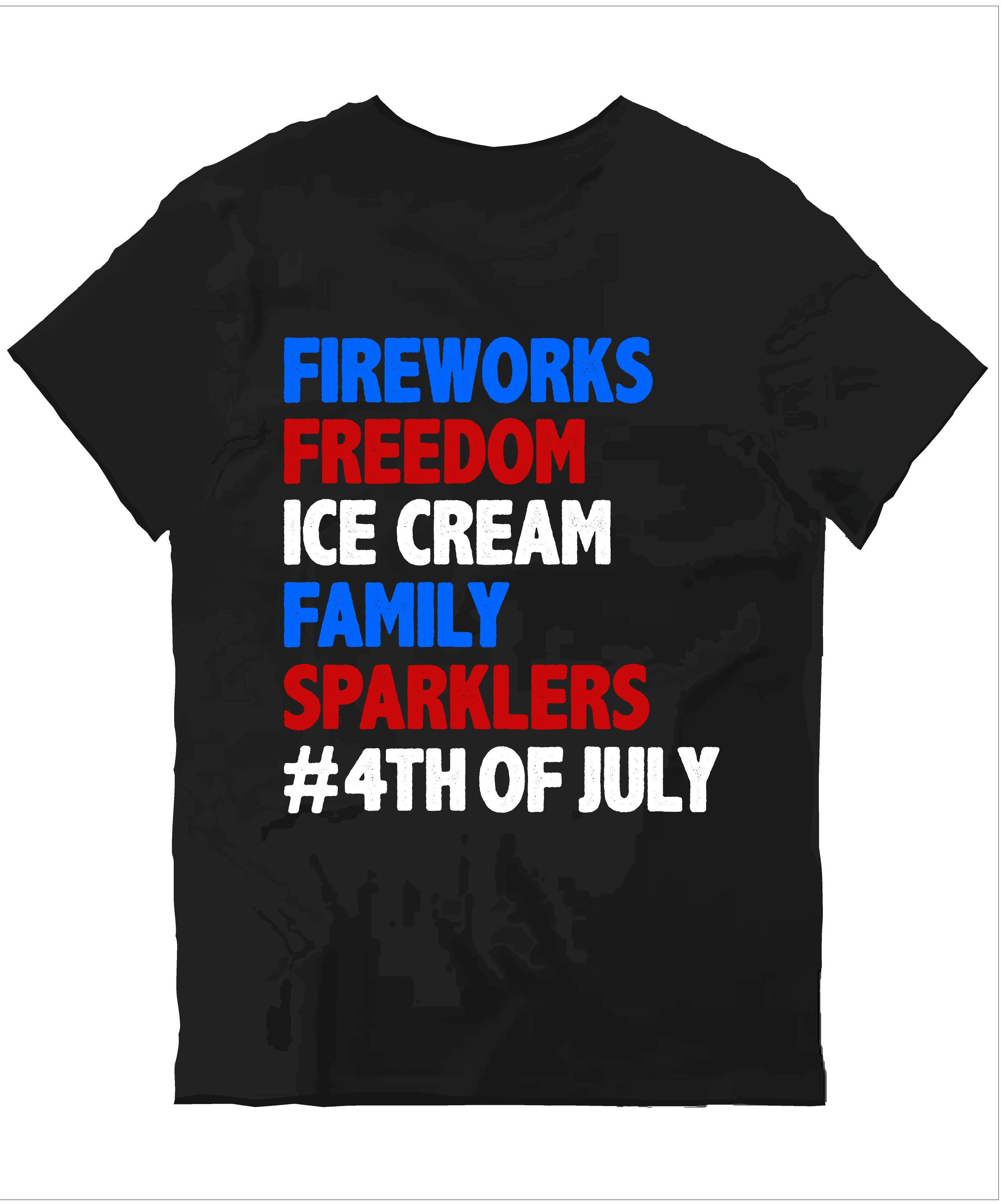 fireworks freedom icecream family sparklers 4th of typography printed t shirts