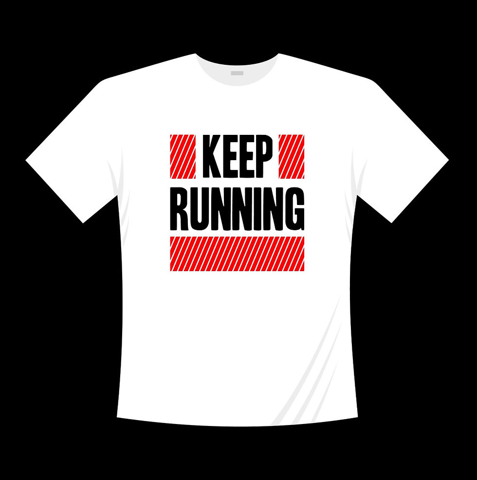 keep running typography printed t shirts