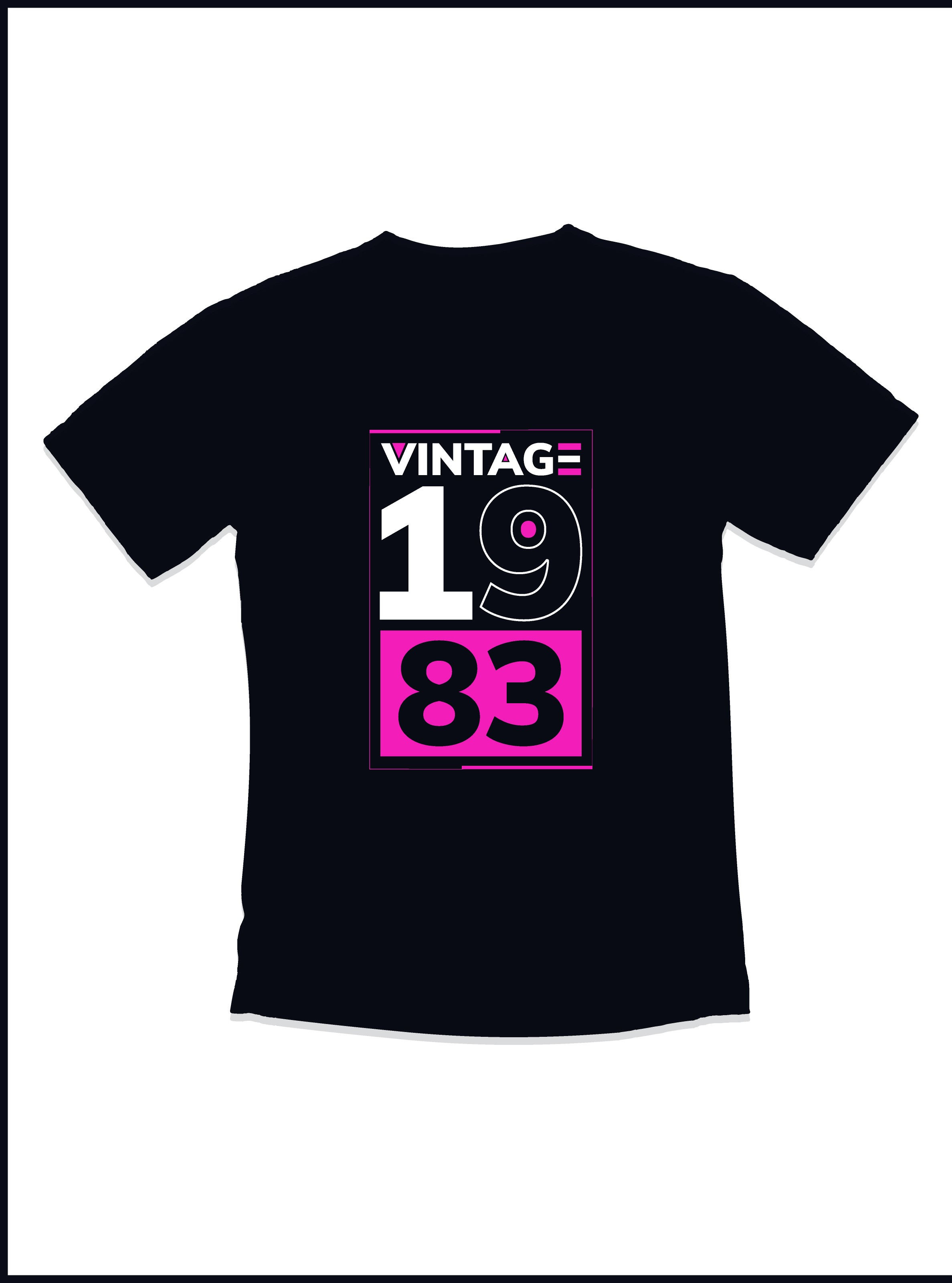birthday t shirt with vintage 1983 typography t shirt