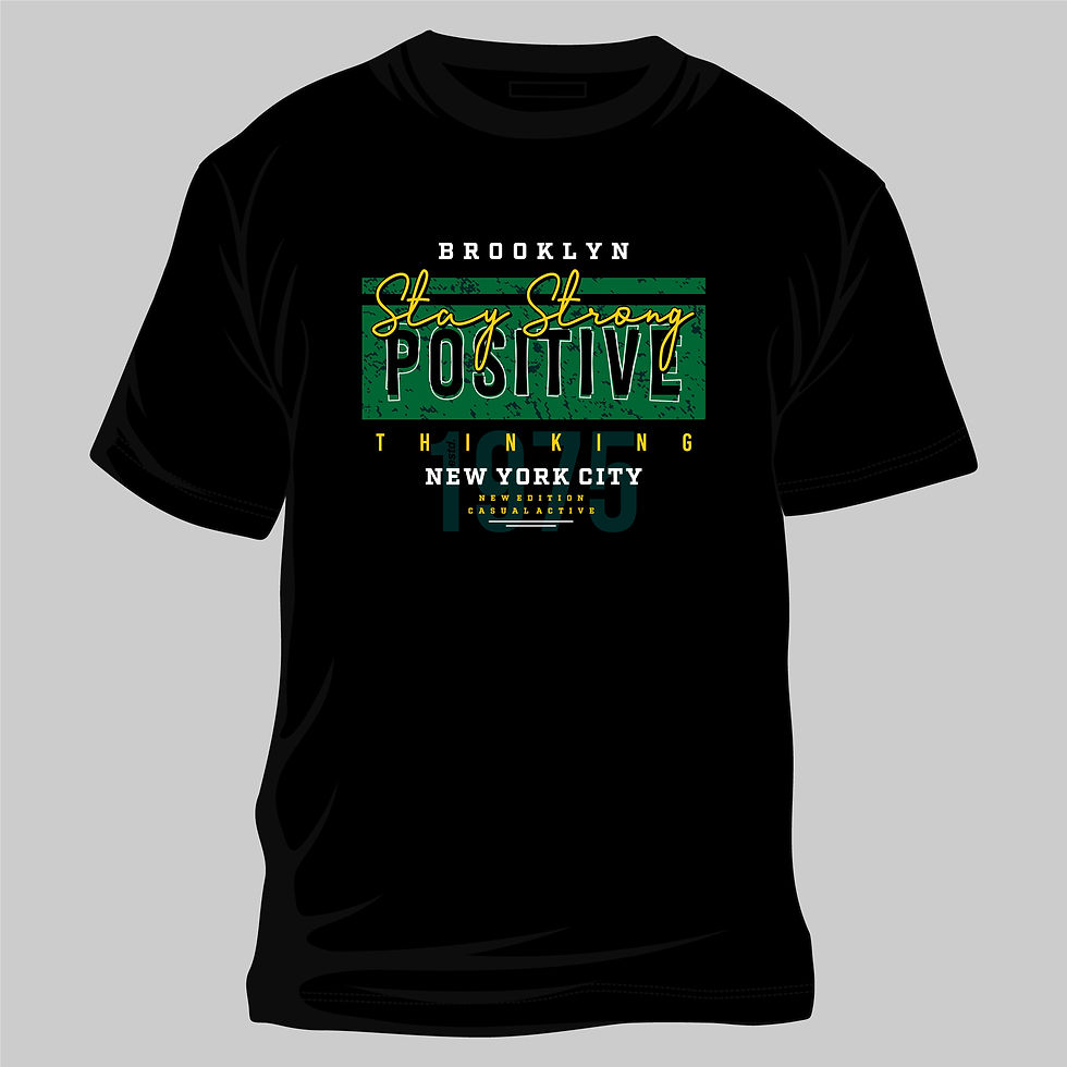 stay strong positive typography printed t shirts