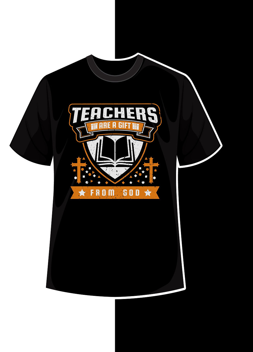 teachers are a gift from god typography printed t shirts