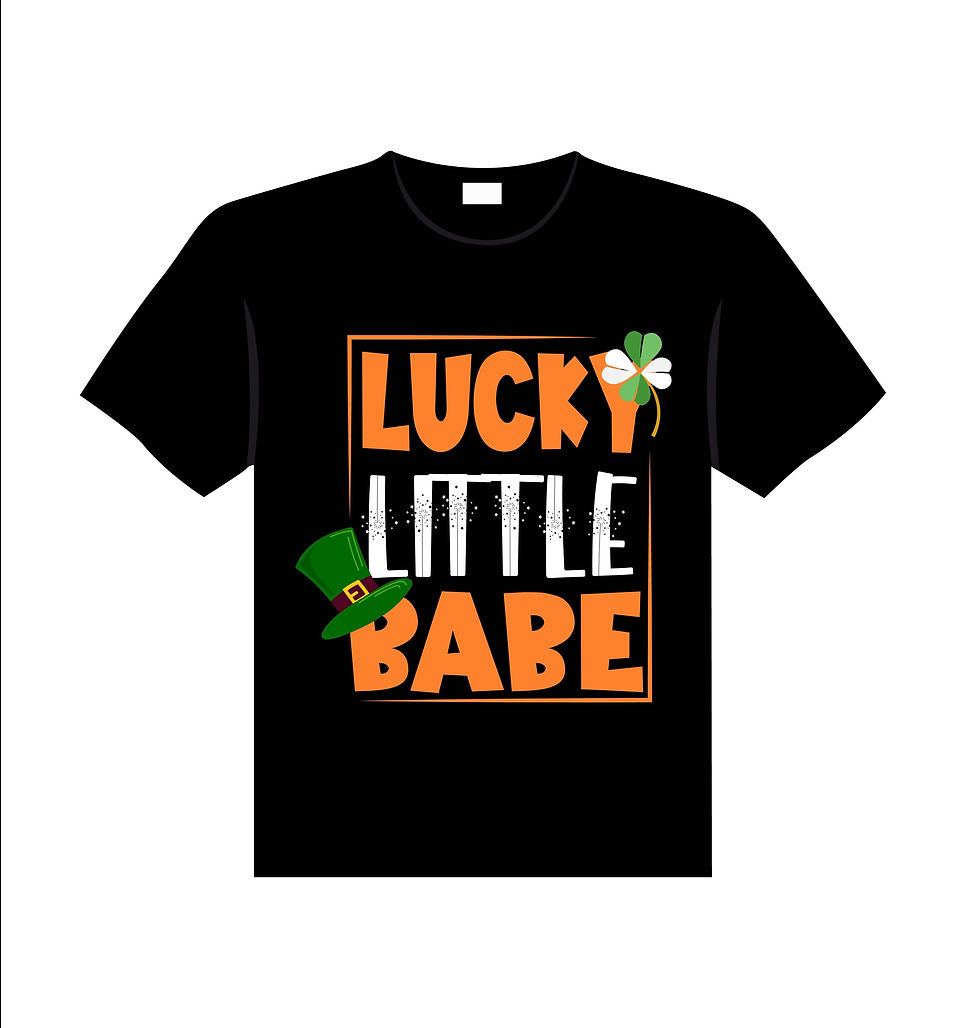 lucky little babe typography printed t shirts