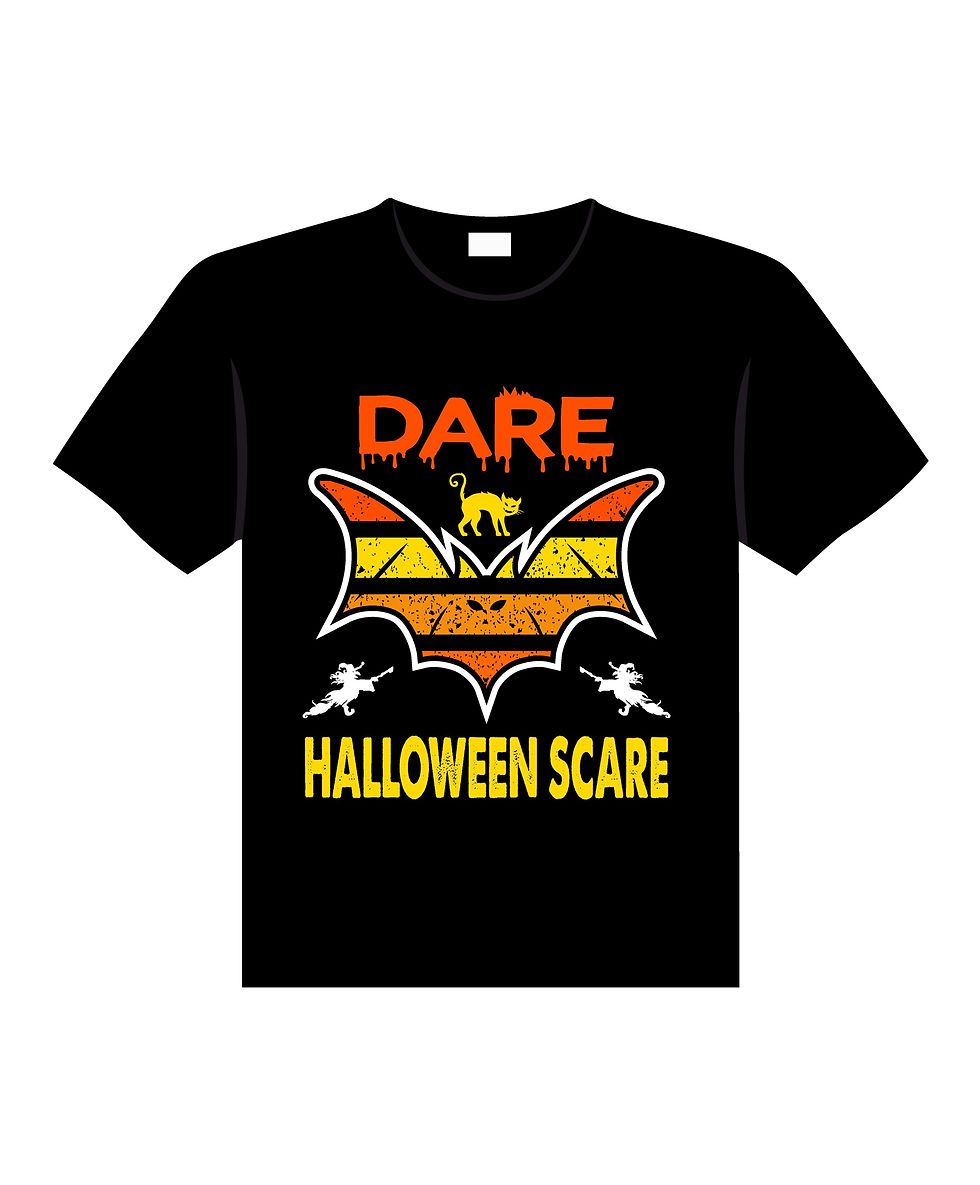 dare halloween scare graphic printed t shirts