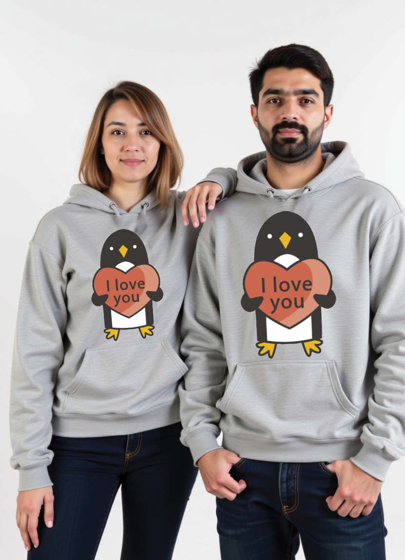 Thumbnail: Couple Hoodie Set Inspired by Rajkot Romance – Gujarati Style Cute Outfit Pair