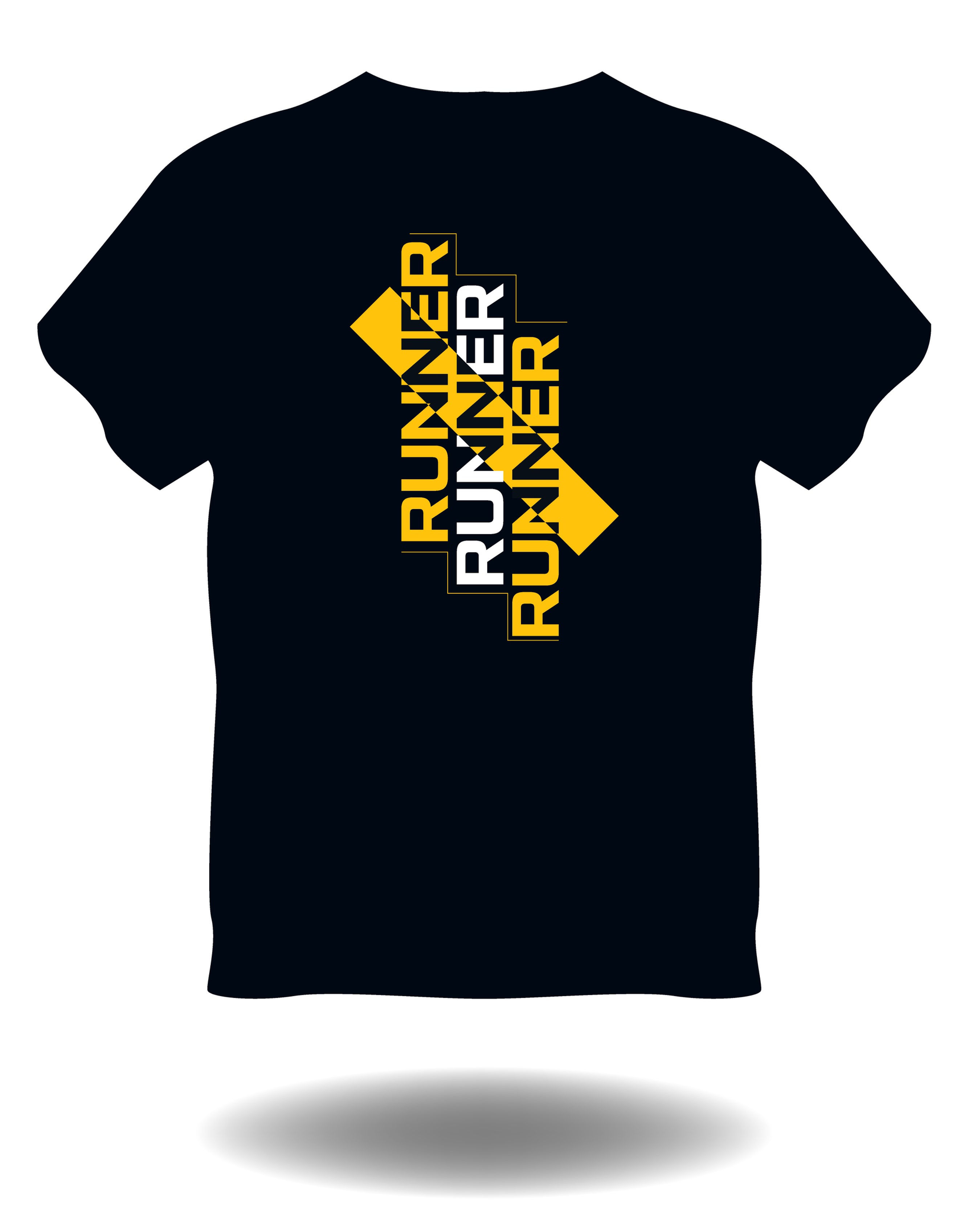 runner typography printed t shirts