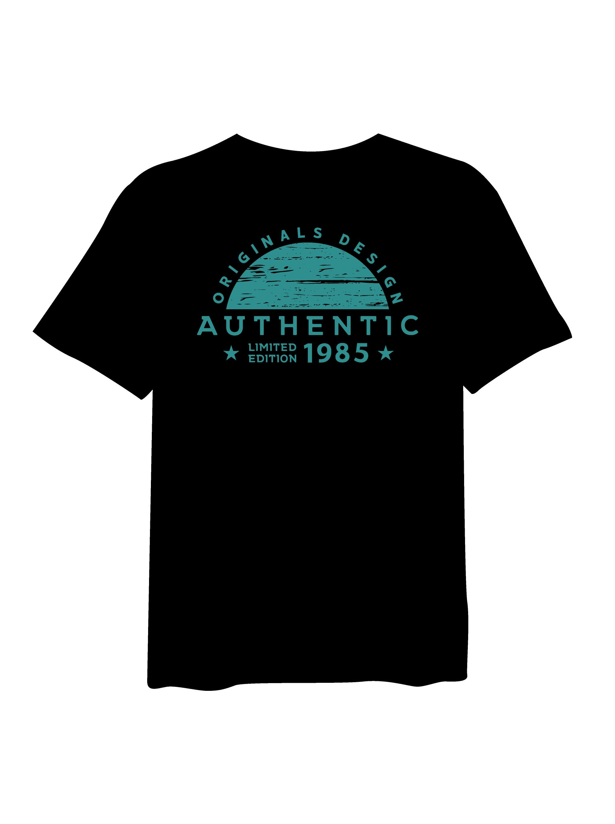 authentic 1985 typography printed t shirts