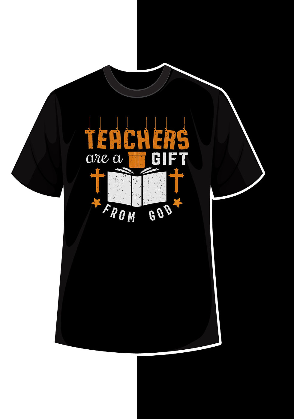teachers are a gift from god typography printed t shirts