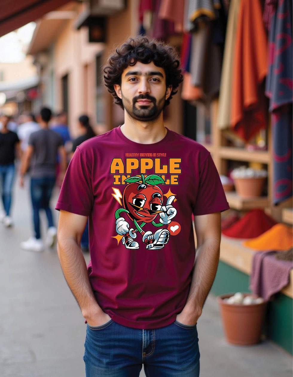 Thumbnail: Chillwave Graphic T-Shirt in Regular Fit with Vaporwave Aesthetic Design
