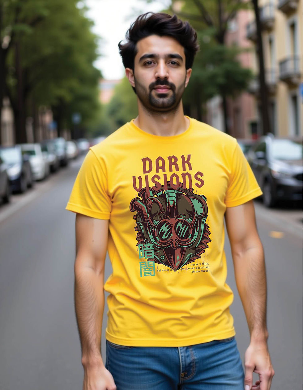 Shadow Fang Regular Fit T-Shirt with Dark Wolf Street Print