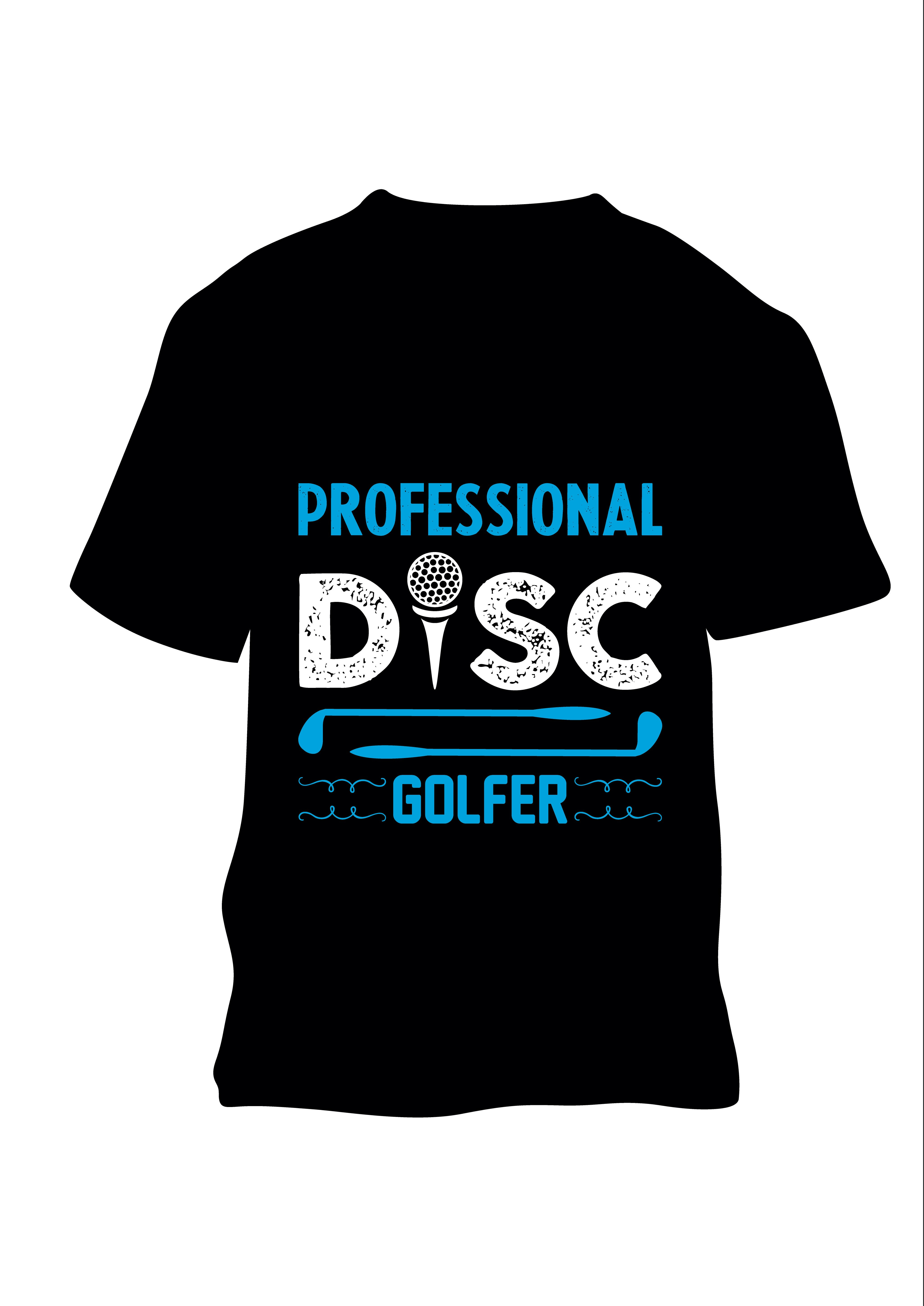 professional disc golfer typography t shirt