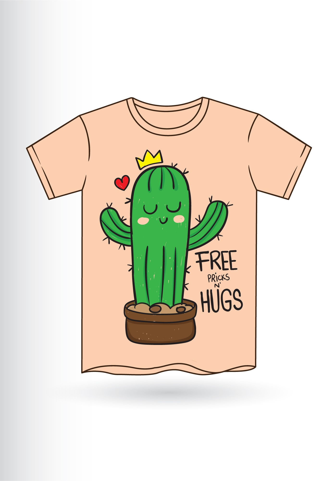 Free picks hug typoGraphic t shirt