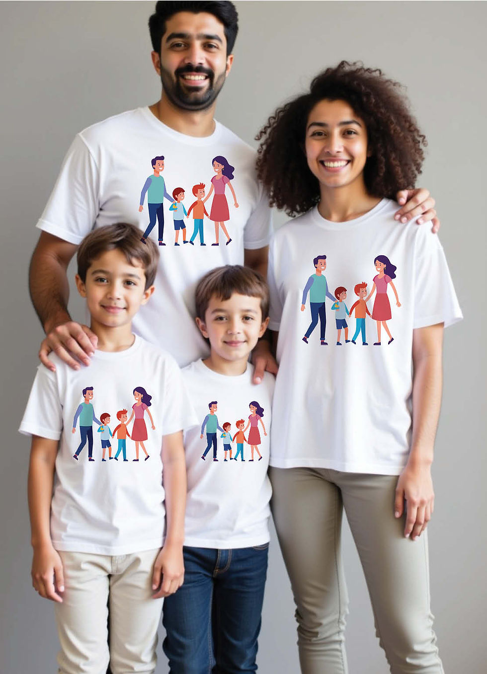 Mumbai Versova Beach Family Matching T-Shirts – Coastal Adventure for All