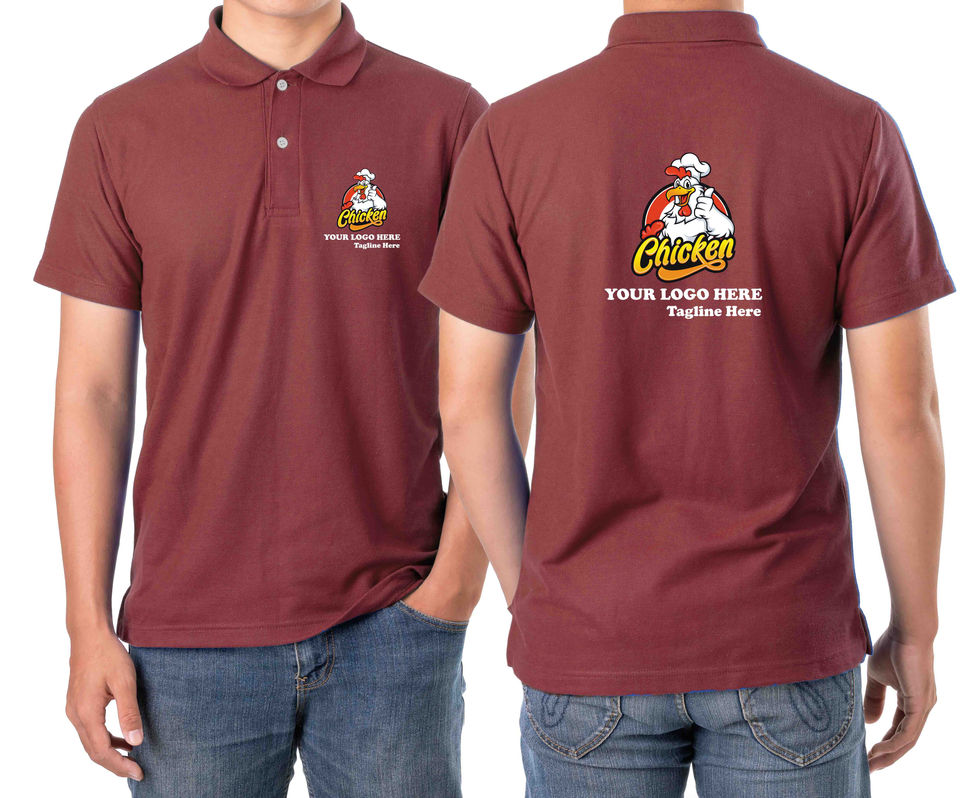 Dry fit Polo T Shirts with your logo Print for chicken or mutton shop staff.