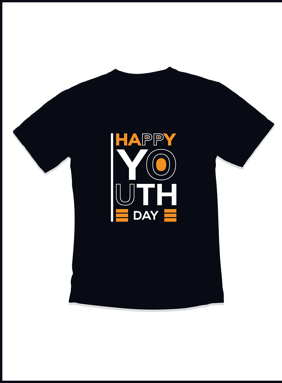 happy youth day typography printed t shirts