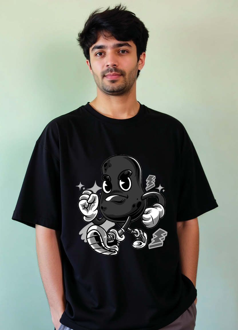 Dragon Guardians: Stylish Oversized Anime Tees for Students