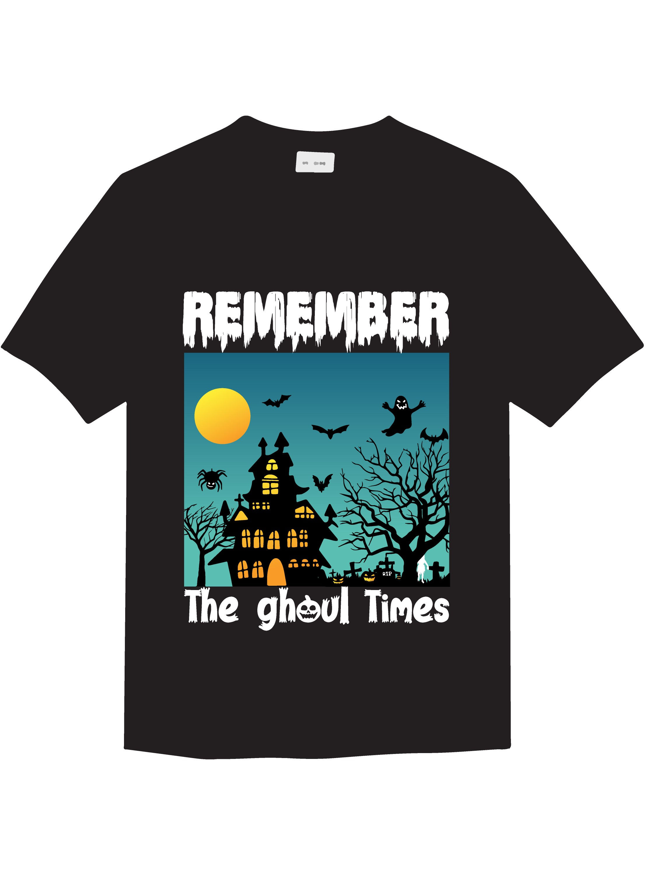 remember the ghoul times typography printed t shirts