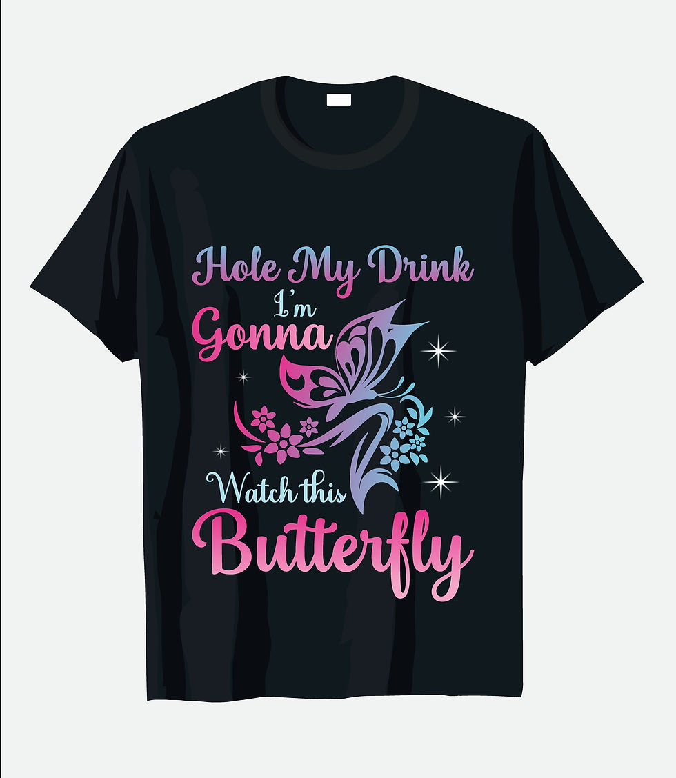 Thumbnail: butterfly typography t shirt
