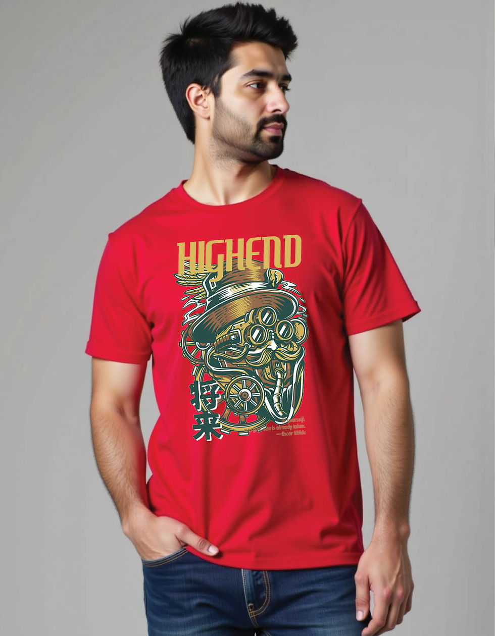 Thumbnail: Razor Dust Regular Fit T-Shirt with Sharp Dust Print Design