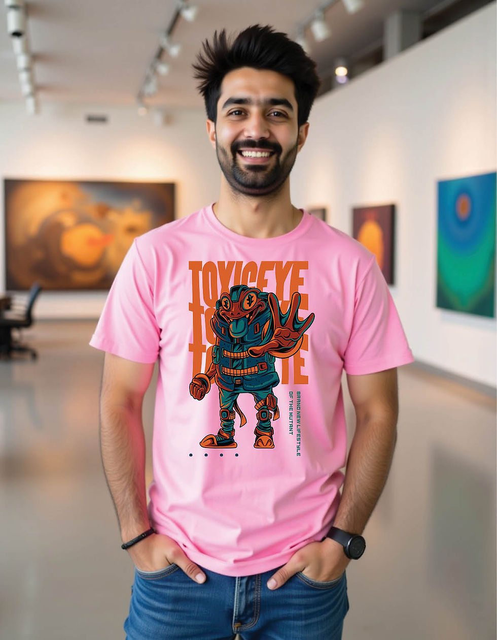 Streetwear Graphic Tee in Regular Fit with Classic Graffiti Text Design