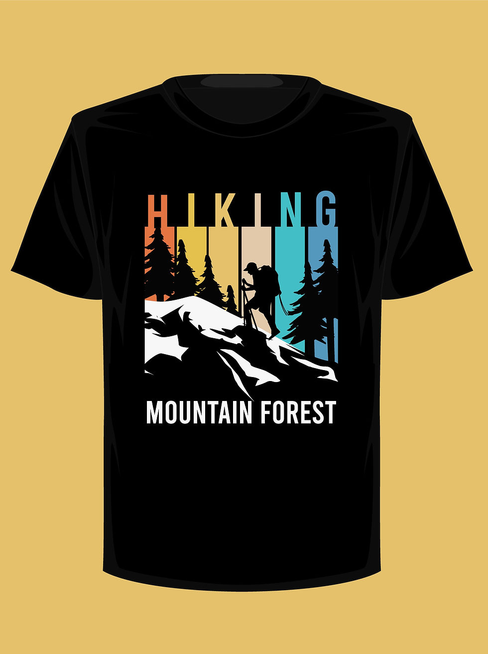 hiking mountain forest graphic printed t shirts hiking forest printed t shirts