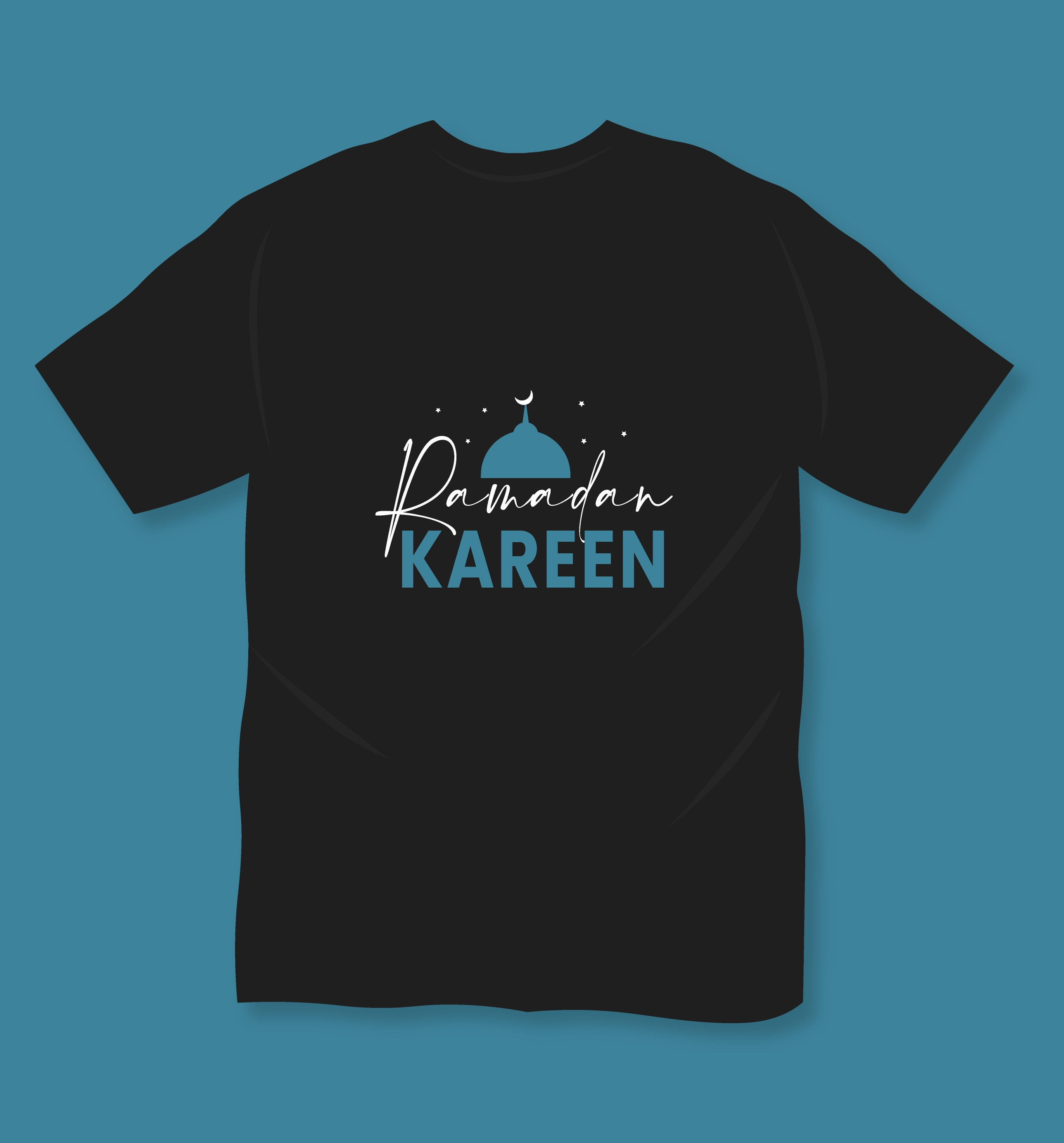 ramadan kareem typography printed t shirts