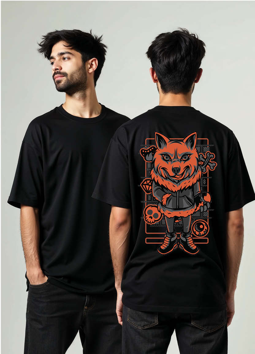 Mindbender Oversized T-Shirt with Abstract Trippy Urban Art Design