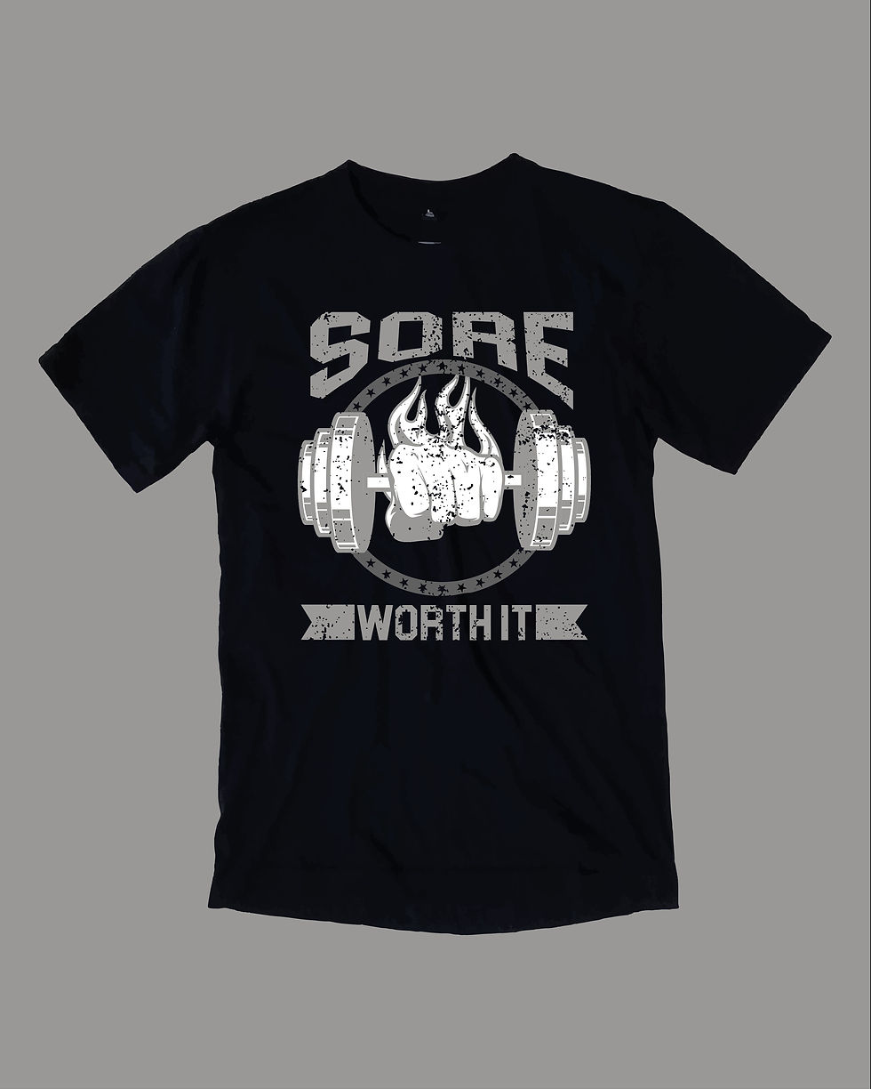 Sore worth it typography printed t shirts