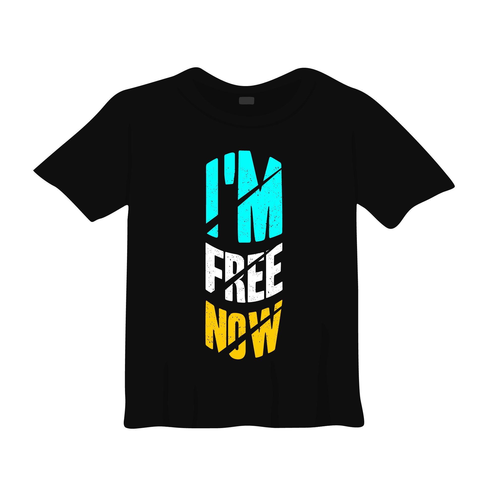 im free now typography printed t shirts
