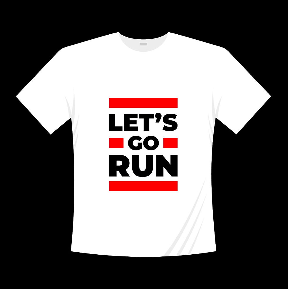 lets go run typography printed t shirts