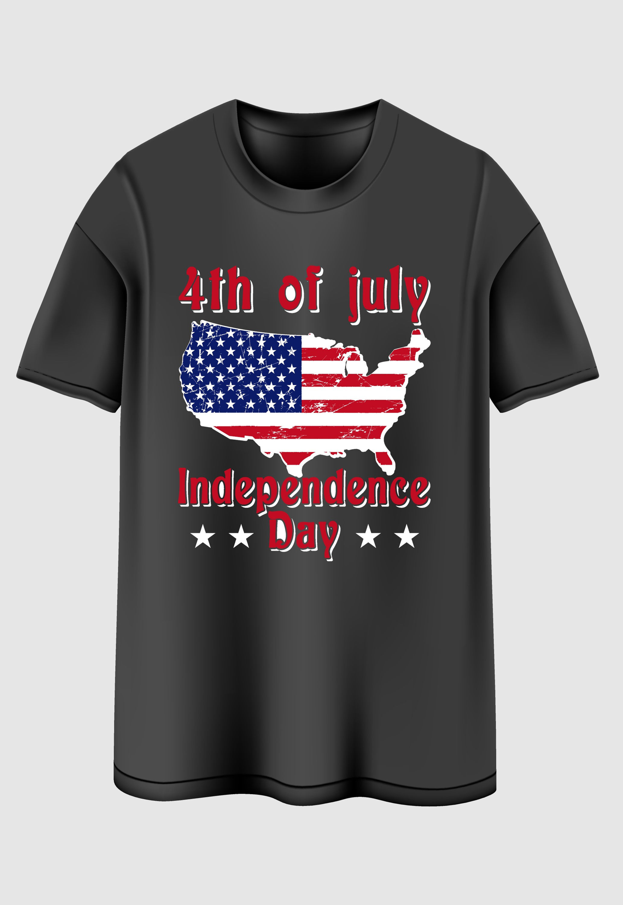 4th of july independence day typography t shirt