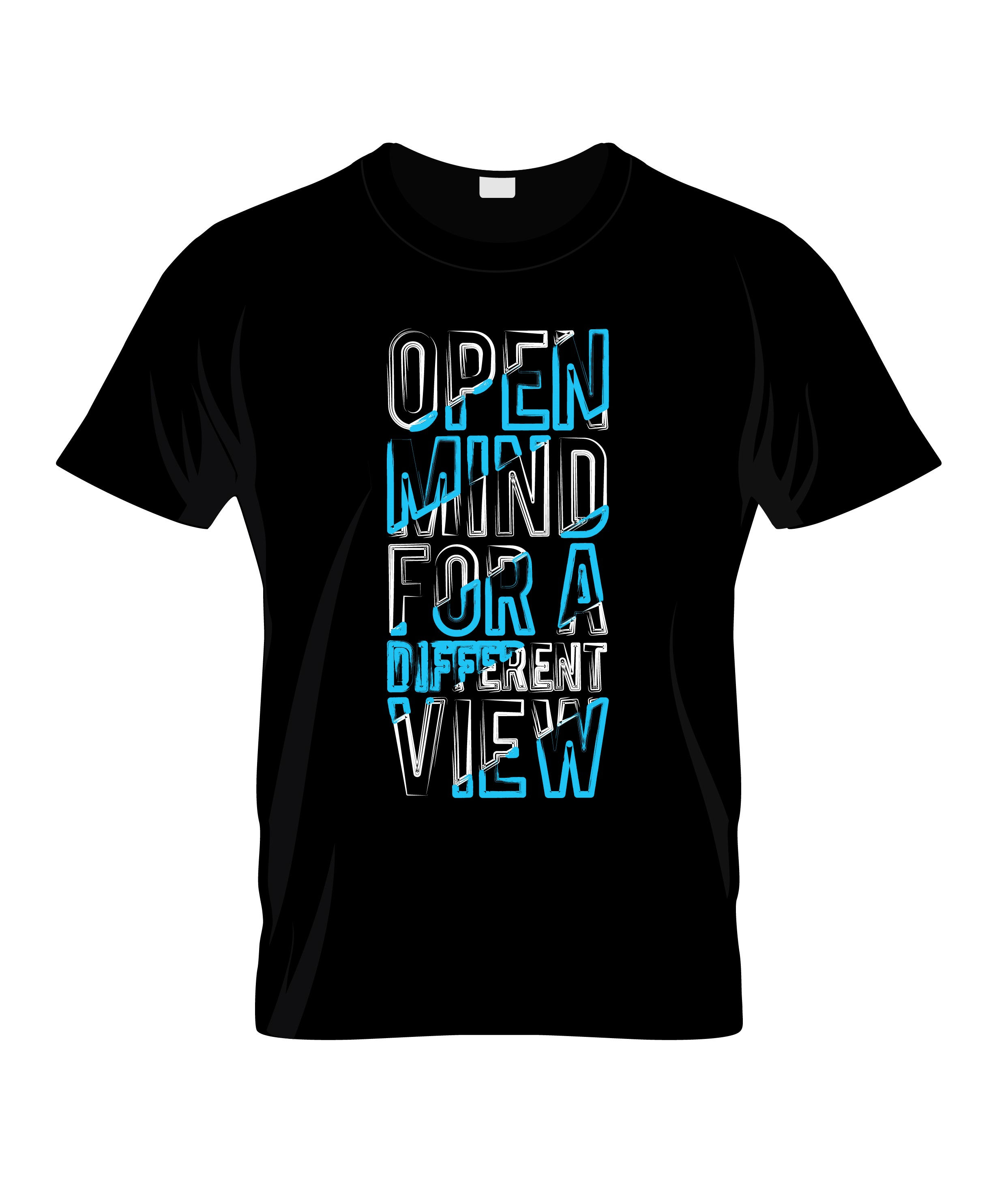 open mind for a different view typography printed t shirts