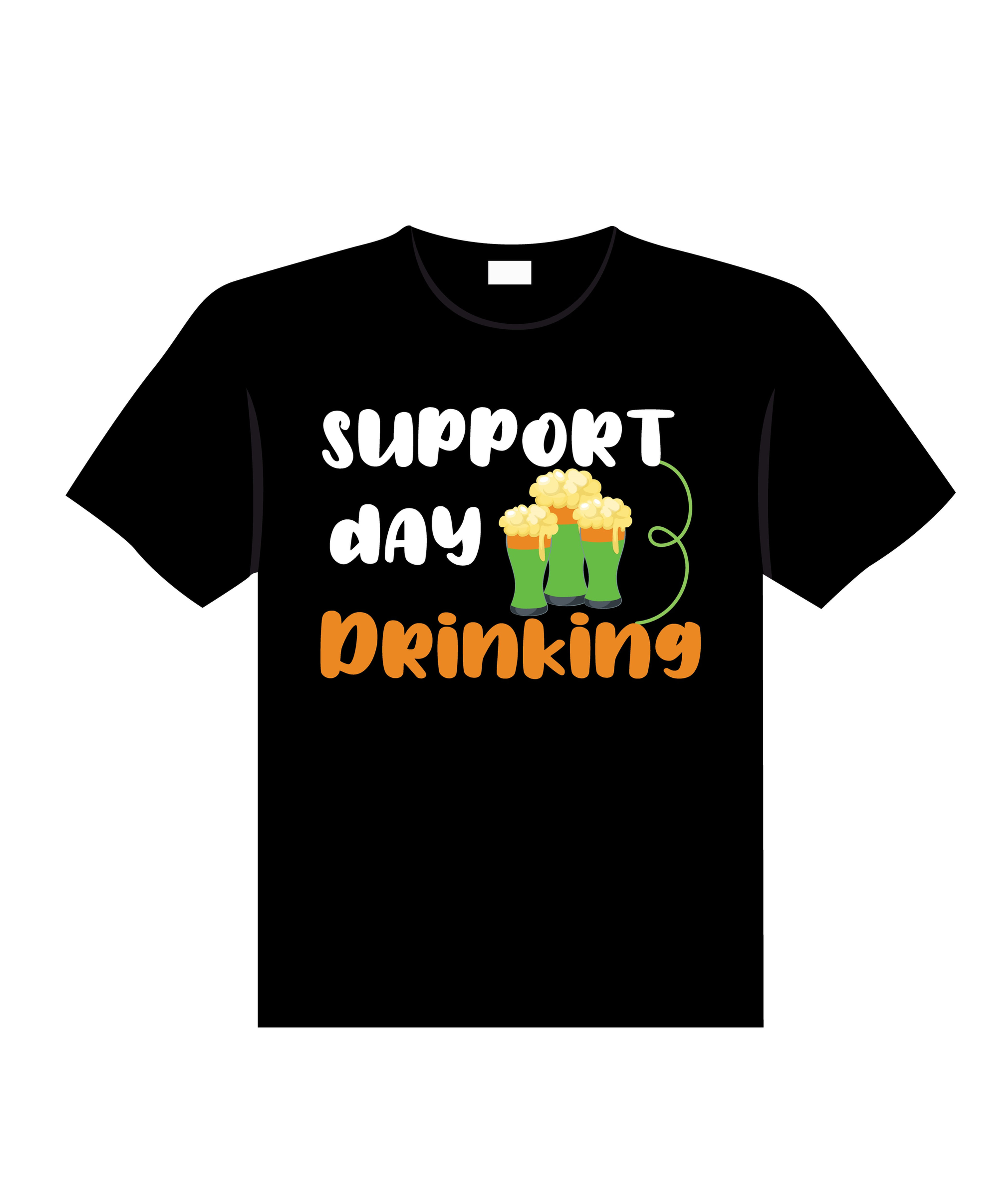 support day drinking typography printed t shirts