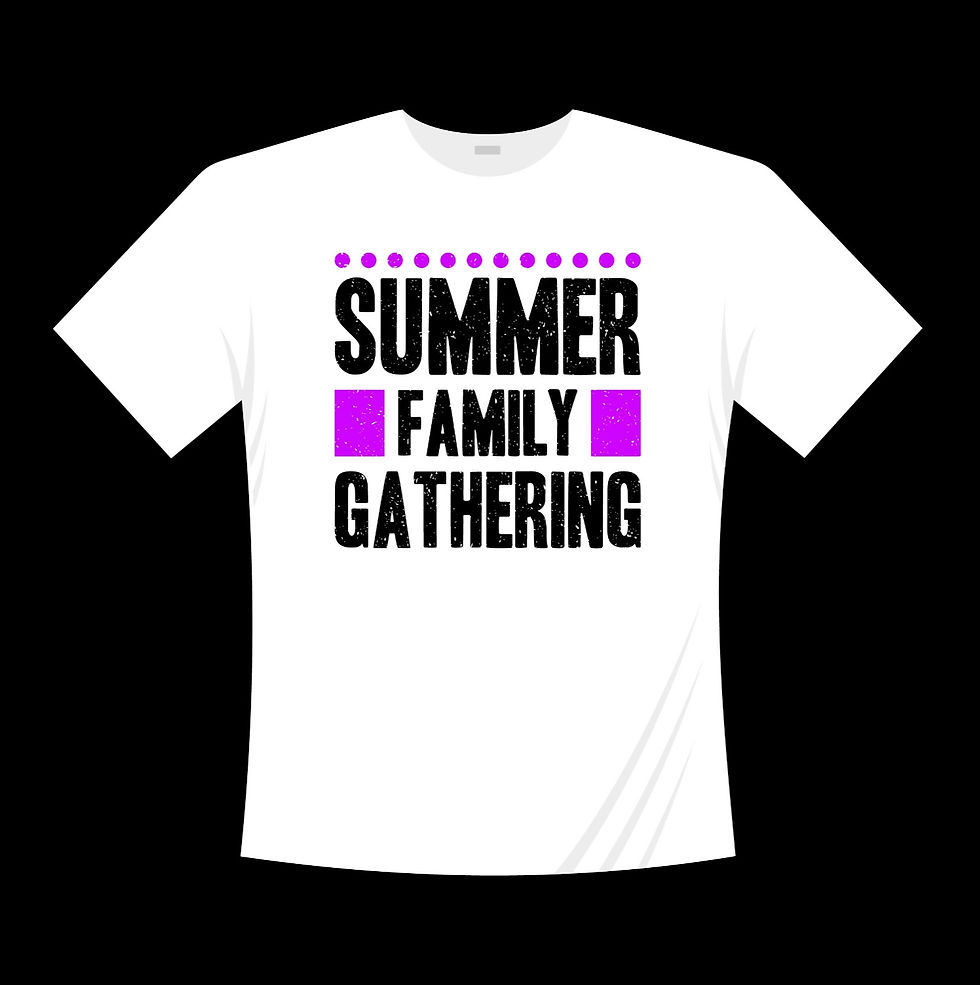 Thumbnail: summer family gathering typography printed t shirts