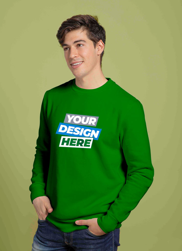100% cotton round neck sweatshirt with your logo Print