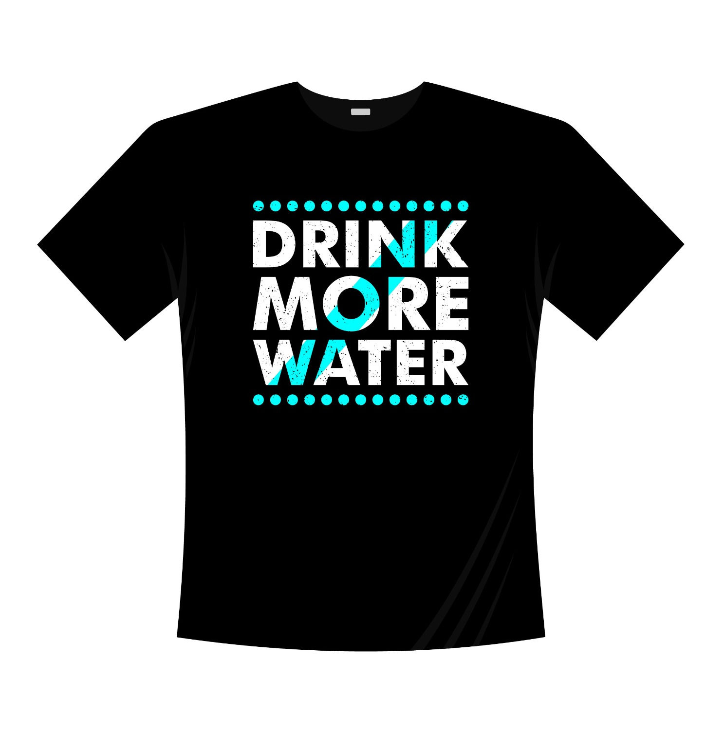 drink more water typography printed t shirts