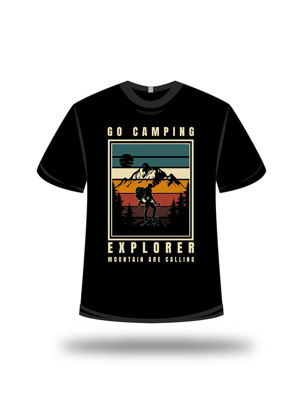 go camping explore grapic printed t shirt