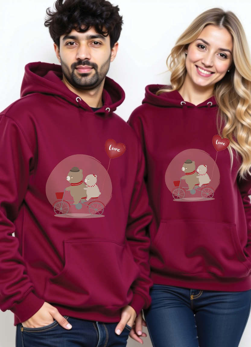Thumbnail: Matching Hoodie Set Printed with “Hearts Entwined in Every Way”